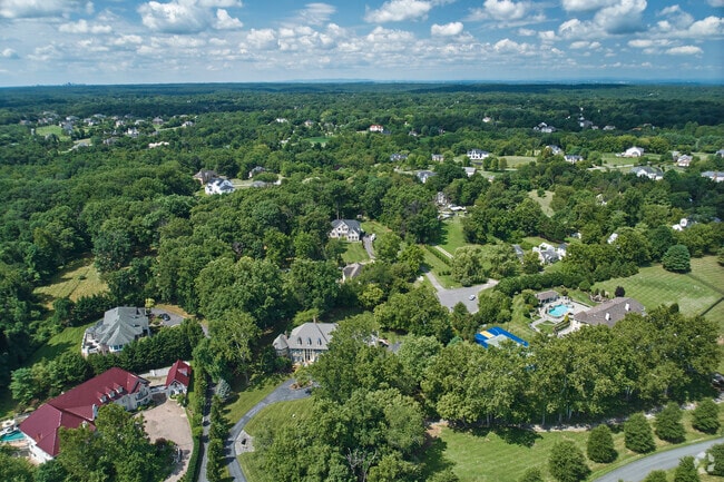 A view of many of the large estates that populate the neighborhood of Potomac.