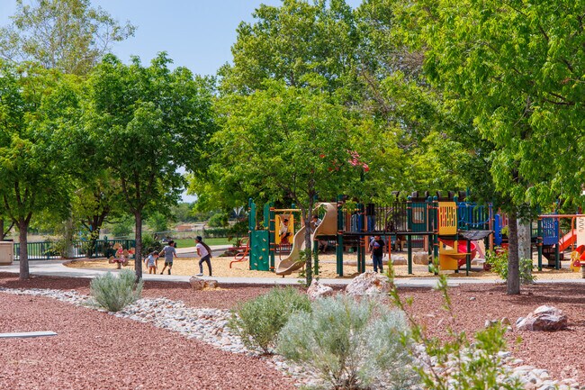 Residents around Arroyo del Oso love to bring their kids to the many local parks to play.