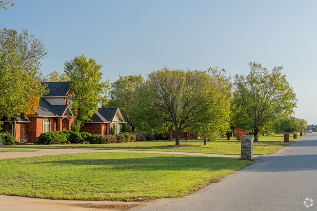 Pecan Valley South features stately brick homes from the early 2000s on large lots.