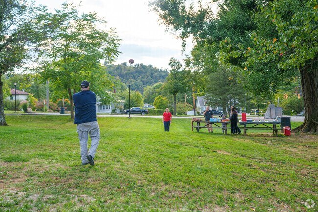 Set up shop for a picnic on the green space at Wheeling Park near Pleasanton.