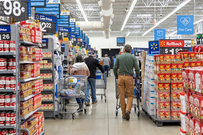 Walmart serves most of the grocery needs for the Ironville community.