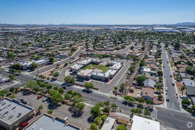 Aerial Splendor: Panoramic View Unveils Estrella High School's Campus in Avondale.