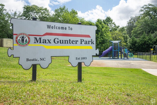The Max Gunter Park has a jungle gym, a swing set and covered picnic tables that Bostic residents can use.