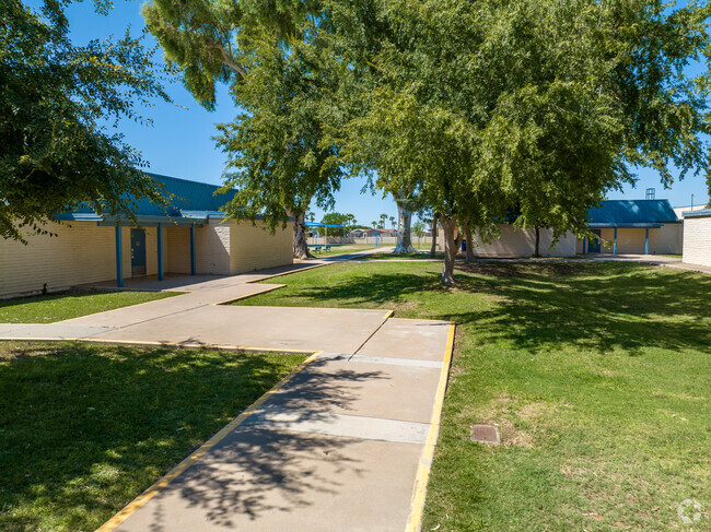 The Stevenson Elementary School campus accommodates students from nearby Superstition Country.