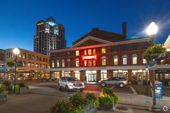 City Market in Downtown Roanoke and the restaurants that surround it come alive at night.