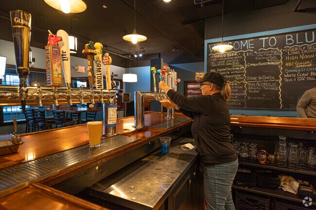 Stop by Blueprint Bar & Grill for some beer on tap.