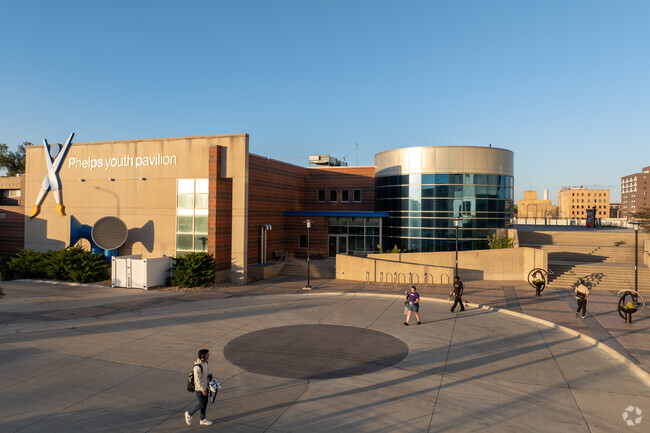 Yoga at the Amphitheater is just behind the Phelps Youth Pavilion.