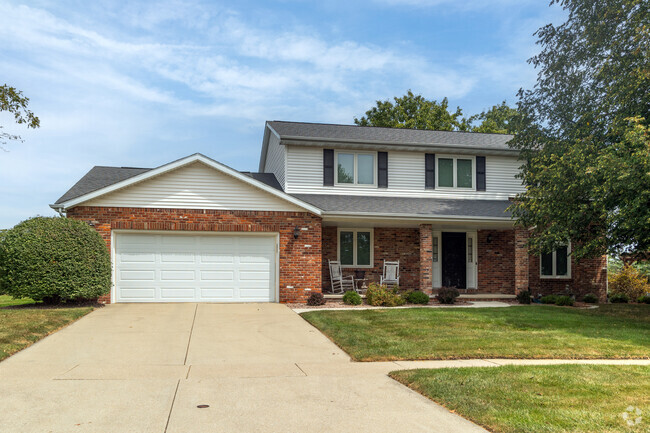 North Pointe has a number of two car garage homes for larger families.