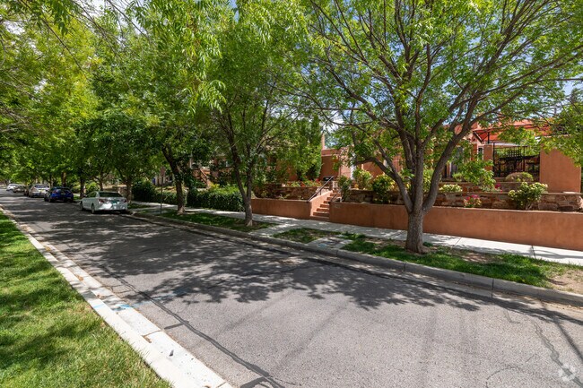 Tree-lined streets provide shade and character in Silver Hill’s residential core.