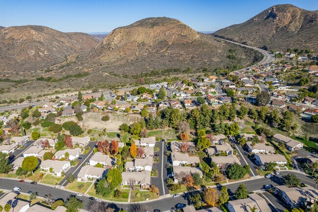 Residential Neighborhoods lined up near the mountainous terrain.