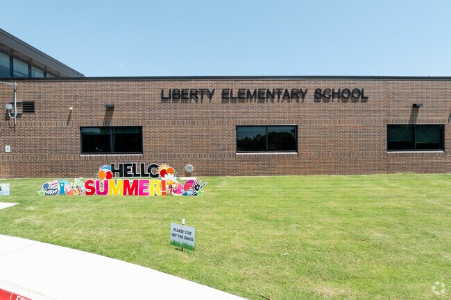 Liberty Elementary in Pelican Bay is ready for summer with colorful signs and happy vibes.