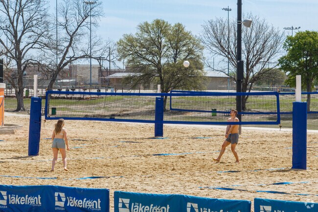 Little Elm residents can make lakeside beach volleyball memories next to Lewisville Lake.