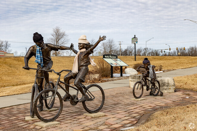 Newton is a bike-friendly community, as reflected in the art throughout the city.