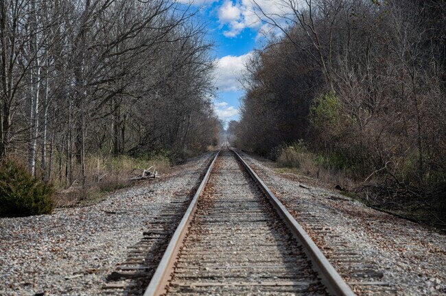 A railroad crosses Burlington Township.