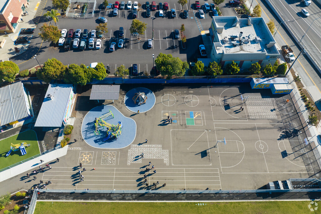 There is a brand new play area on at Lazear Charter Academy in Oakland.