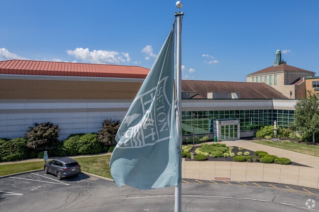Seton High School front entrance in West Price Hill, OH.