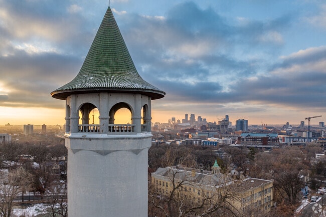 The Prospect Park Water Tower at Tower Hill Park is known as the Witch's Hat Water Tower.