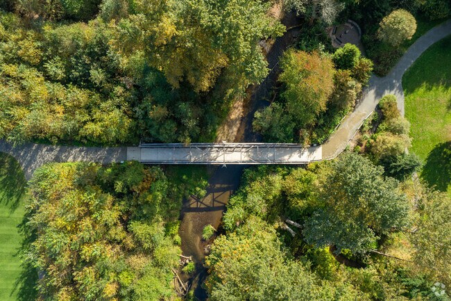 Locals can pass along the Issaquah Creek on Confluence Park.