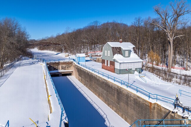 Heesakker Park, near Kaukauna, is part of the areas Lock system which raises and lowers boaters on the Fox River.