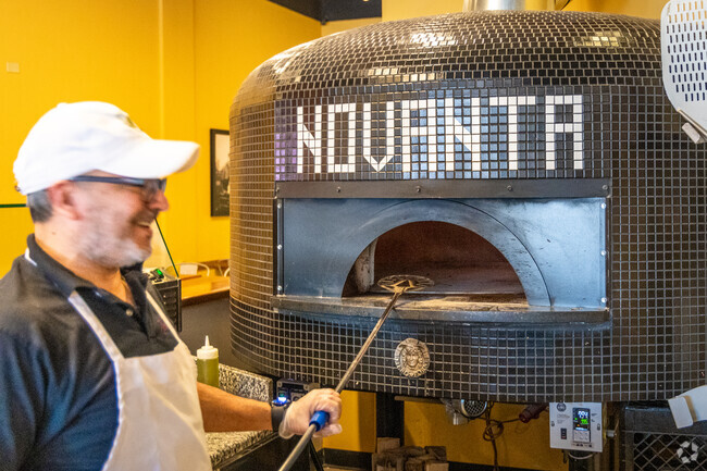 Over on Old Sauk Road, Novanta's gourmet pizzeria known for their rapid 90 second oven.