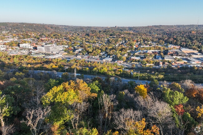 Mt Storm Park overlooks Milcreek Valley near Clifton in Cincinnati, OH.
