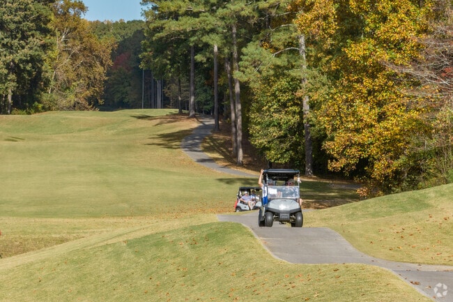 Golfers at BridgeMill Athletic Club can drive their own carts across the 18-hole course.