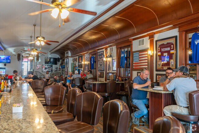 Visit Uptown Grill in Doylestown and enjoy a delicious burger with a refreshing pint.