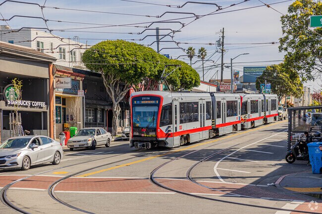 Muni station: the lifeline for Inner Sunset's commuting needs.
