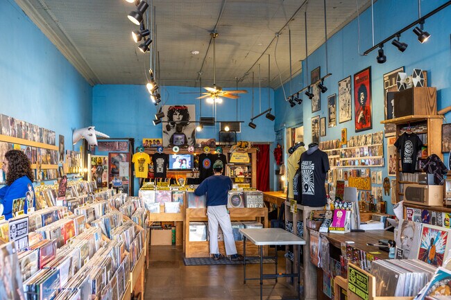 Grab some vinyl at Block Street Records in downtown Fayetteville.