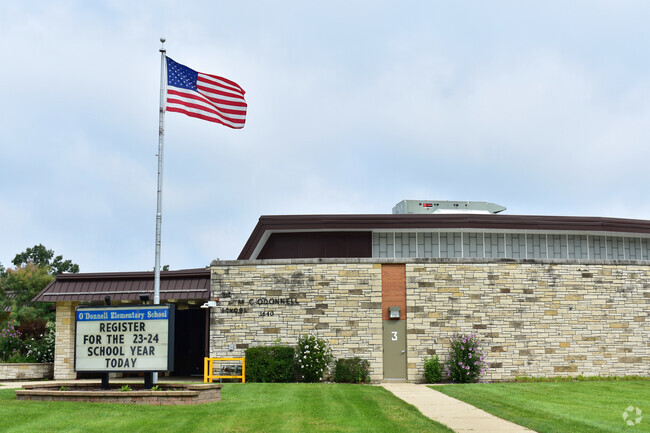 Mabel O'Donnell Elementary School building in Indian Creek.