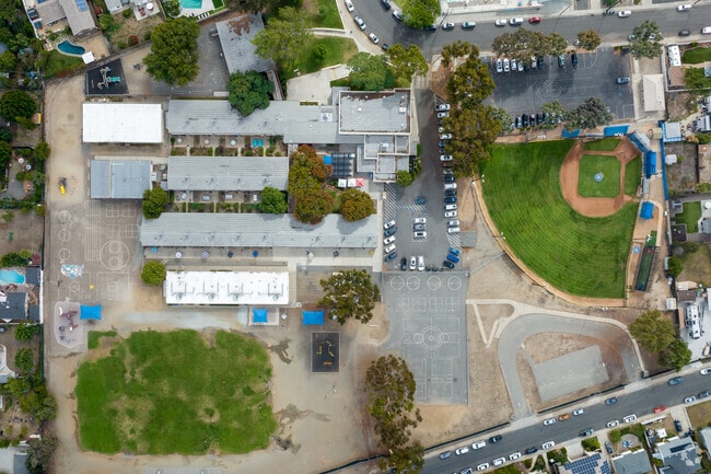 An overhead view of Fletcher Hills Elementary.
