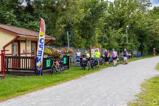 The Great Allegheny Passage brings bikers from miles away to Boston.