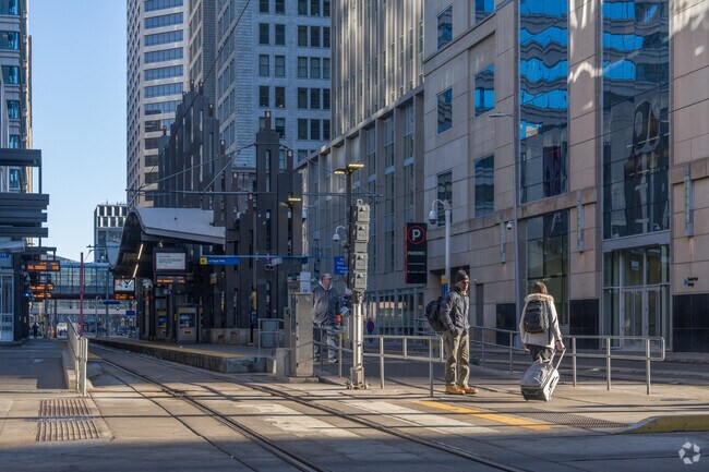 The Light Rail Line runs through Downtown West