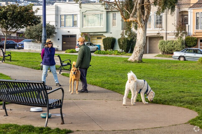 Dog-lovers gather in Balboa Park near Outer Mission.