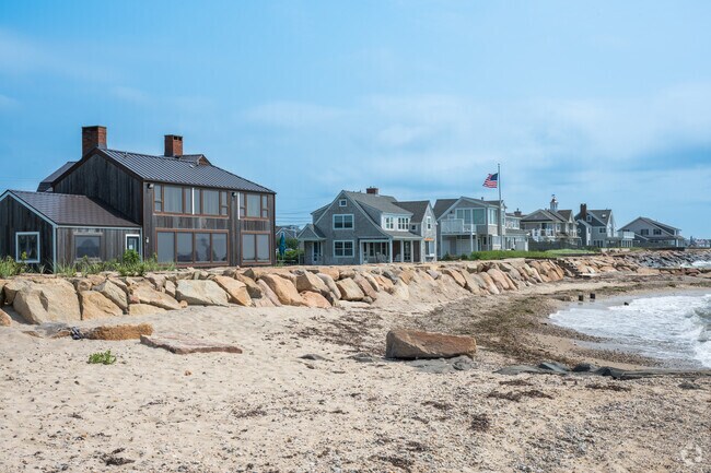 Waterfront homes enjoy stunning sunrises of East Falmouth.