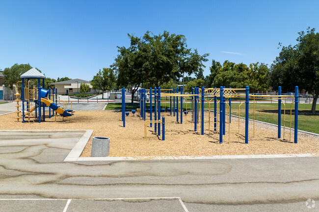 Students enjoy the playgrounds during recess at Clovis Elementary School.