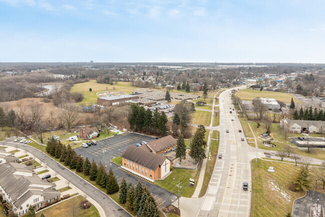 Baldwin Road Church Academy aerial view.
