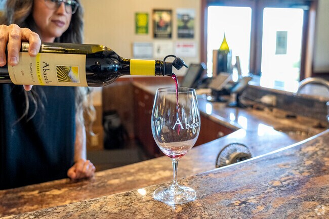 Abacela has a lot of different wines to enjoy with a scenic view of the vineyards.