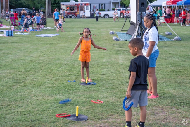 Play a game of horse shoe at Movie Night at the Mall in Downtown Trussville.