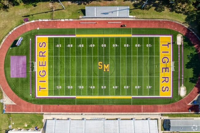 Many residents enjoy watching high school football at Tiger Stadium in St Martinville.