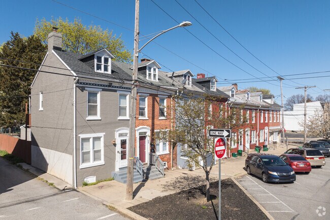 Many townhomes in Northeast York feature a partial third floor with dormers for extra living space.