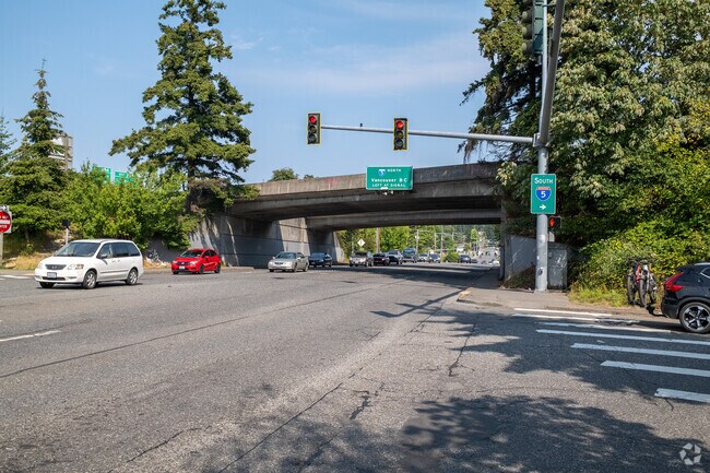 Silver Beach is accessed from afar primarily by Interstate 5.