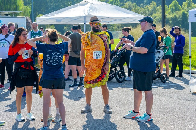 You're encouraged to dress up when running at the Hyattsville Zombie Run.