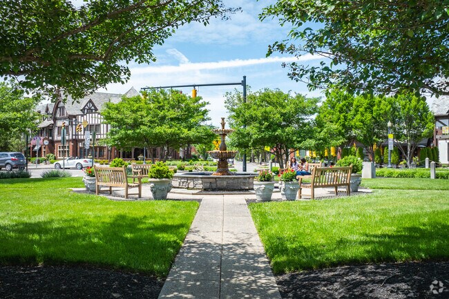 The Mariemont Town Square fountain is an oasis for residents of Madison Place.