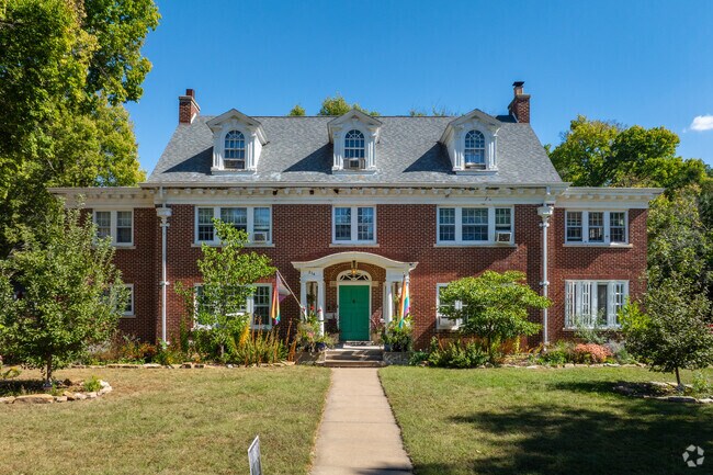 In Highland, there are brick Colonial Revival homes with spacious yards.