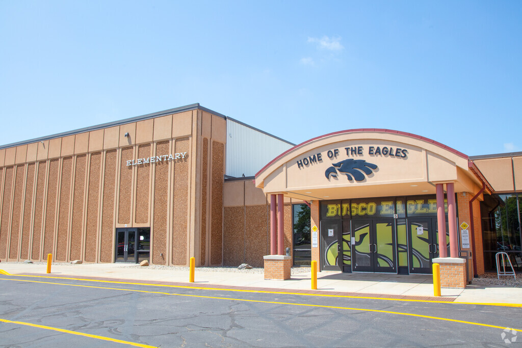 Churubusco Elementary School front entrance in Whitley County.