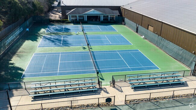 Louisville Tennis Club feature tennis courts, fitness clubs, and recreation spaces.