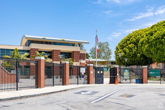 Mira Costa High School's front office is located on Artesia Blvd in Manhattan Beach, CA.