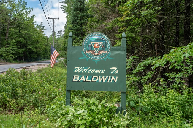 The welcome to Baldwin sign lets visitors know when they've arrived in Baldwin.