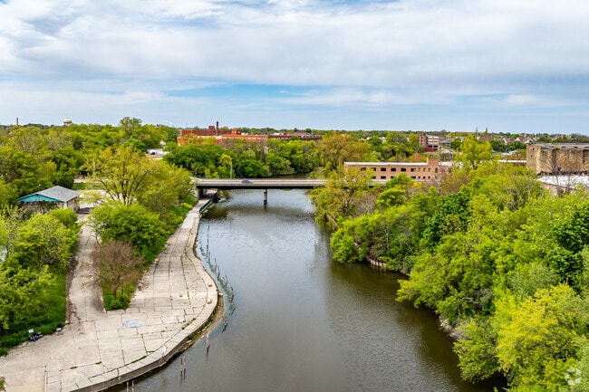 The Root River runs through School Section-Towerview on it's way to Lake Michigan.